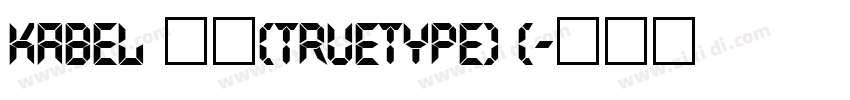 Kabel 常规(TrueType) (字体转换